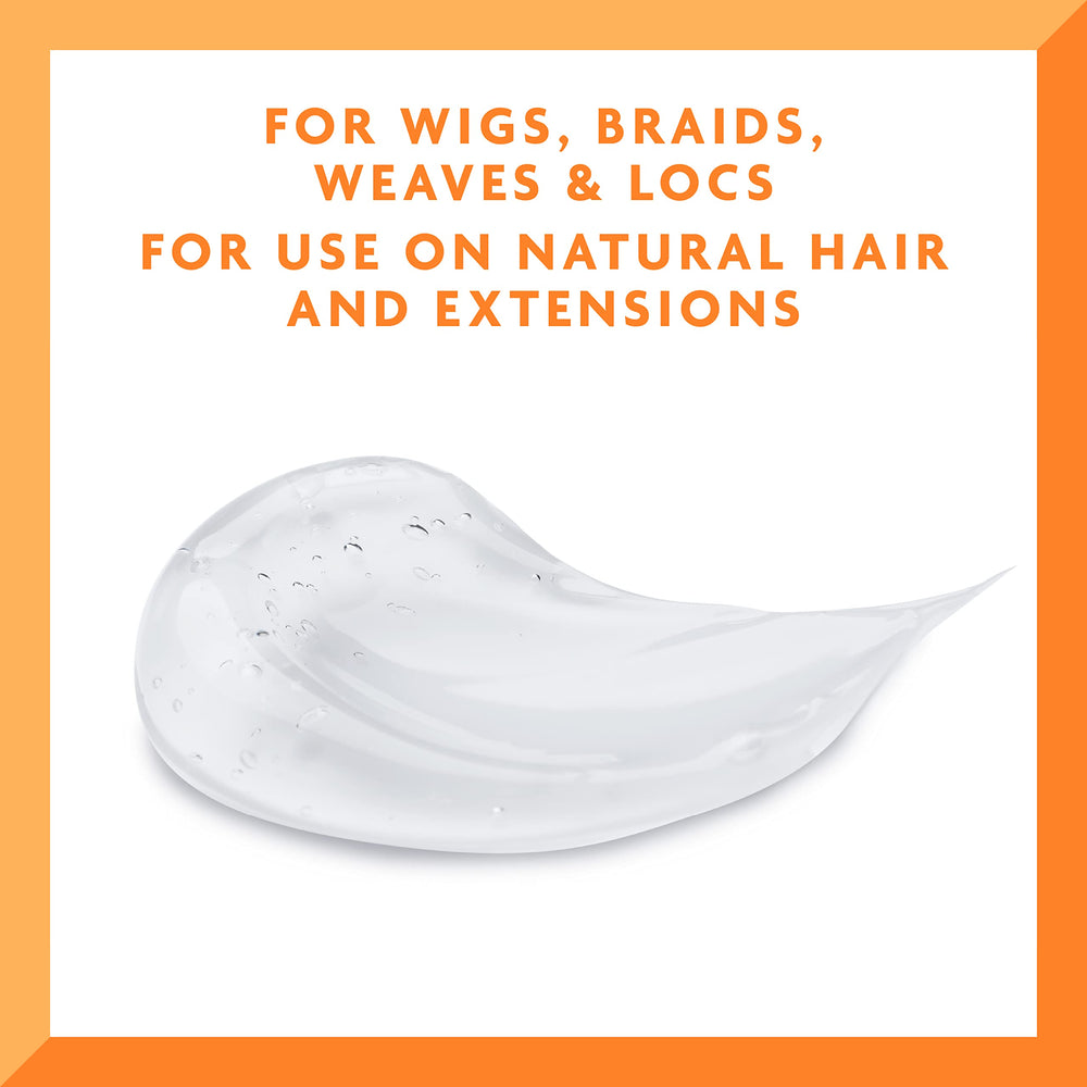 Cantu gel on wigs, braids, weaves helps tame frizz and flyaways.