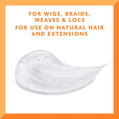 Cantu gel on wigs, braids, weaves helps tame frizz and flyaways.