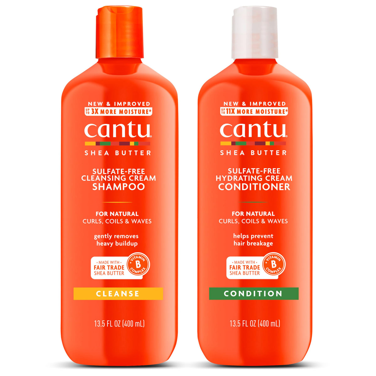 Shampoo Cantu con manteca de karité limpia suavemente y fortalece rizos naturales