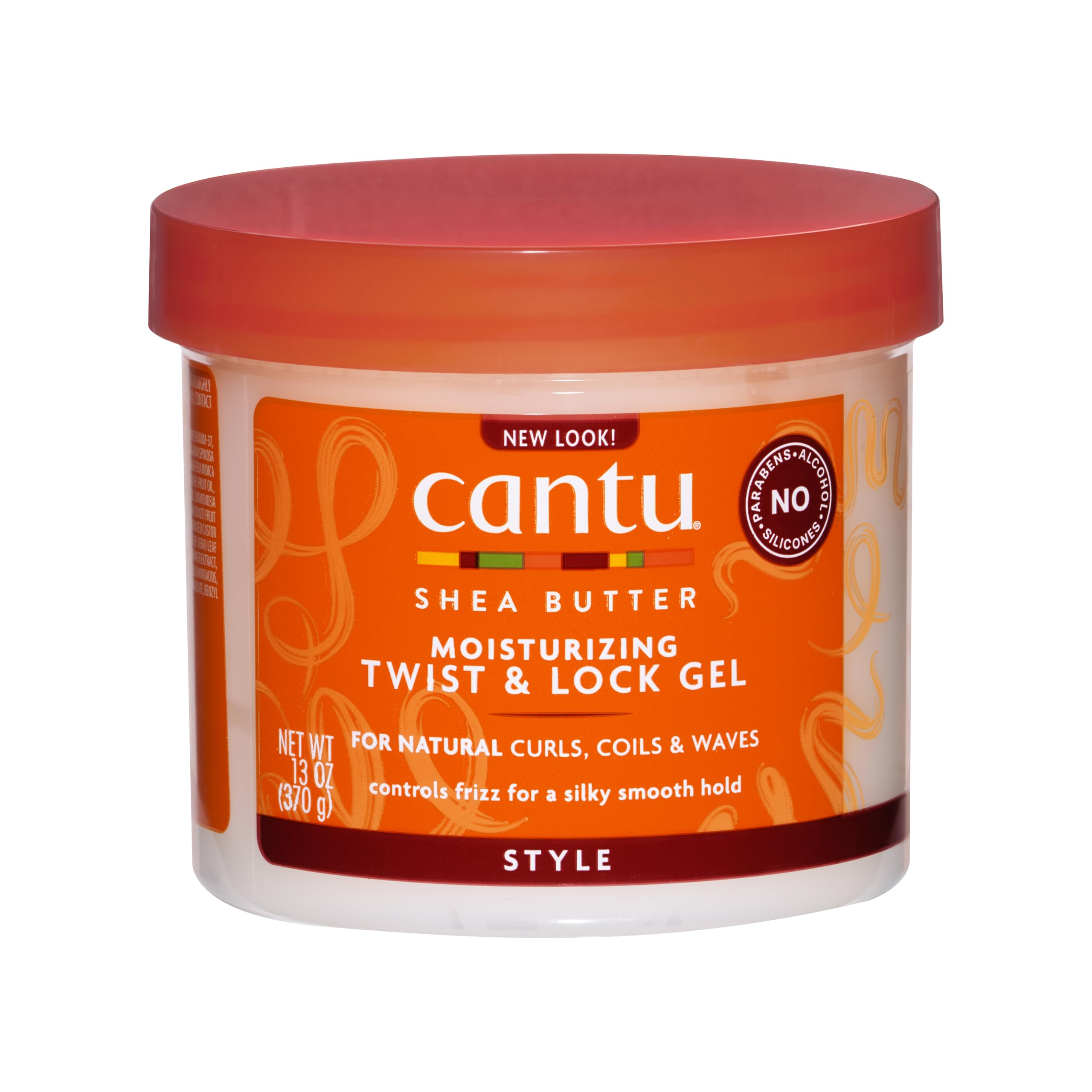 Cantu Shea Butter Twist & Lock Gel bottle pour shows smooth texture ideal for twists