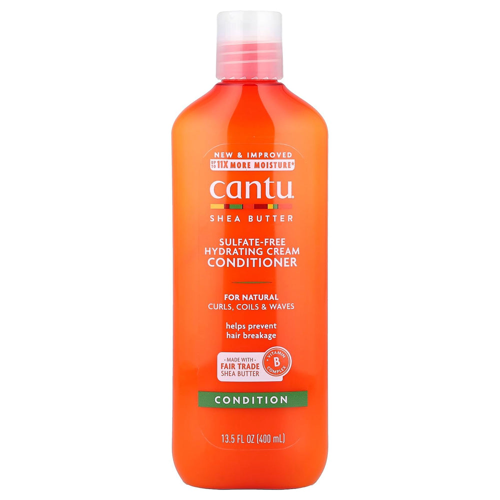 Cantu Shea Butter Hydrating Cream Conditioner bottle with rich moisture for curls