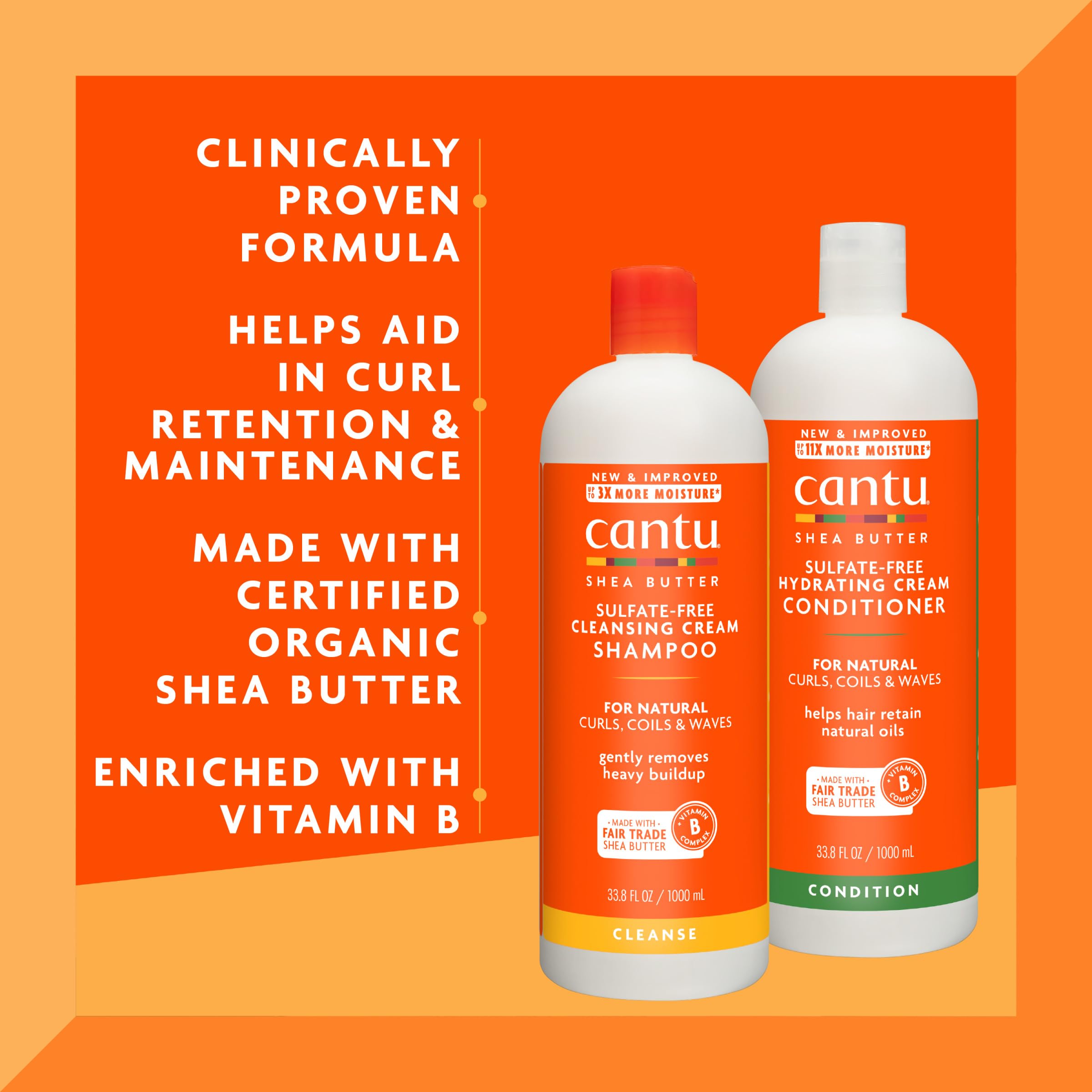 Cantu shampoo lather close-up highlighting creamy cleansing formula