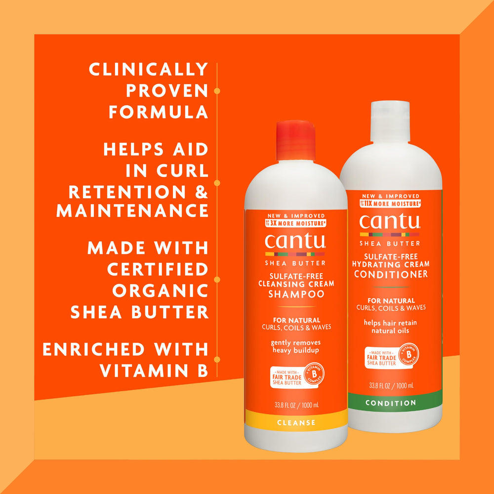Cantu shampoo lather close-up highlighting creamy cleansing formula
