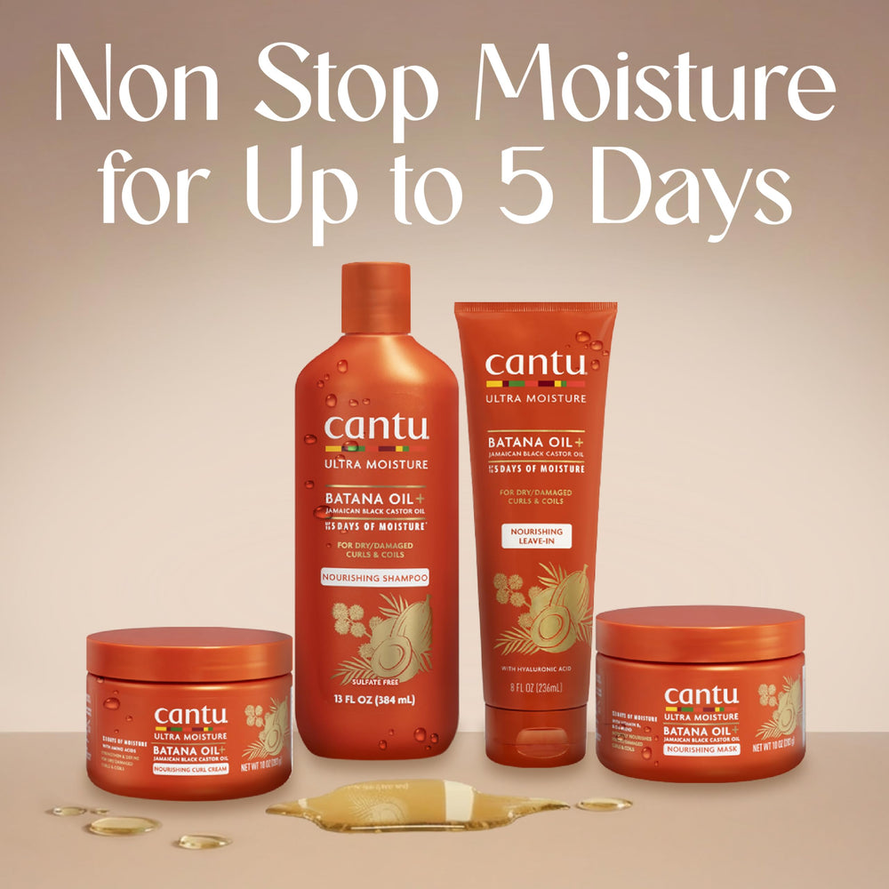 Cantu Ultra Moisture Shampoo con Batana y aceite de ricino jamaicano para nutrición