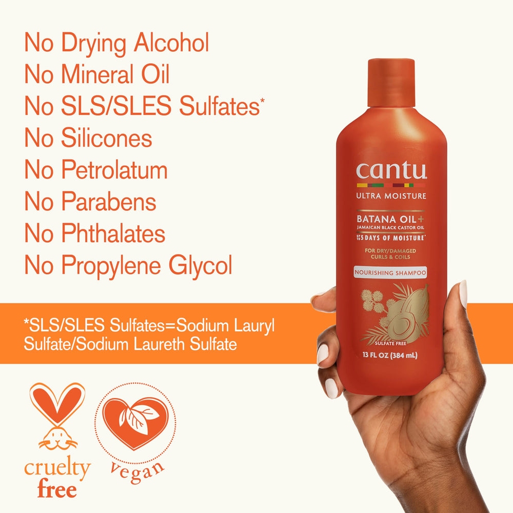 Cantu Ultra Moisture Shampoo favorece definición suave de rizos
