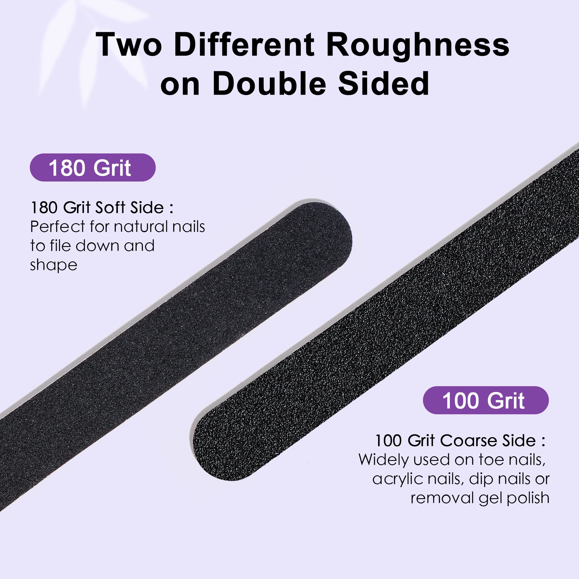 Canvalite dual-sided grit file for natural and acrylic nails.