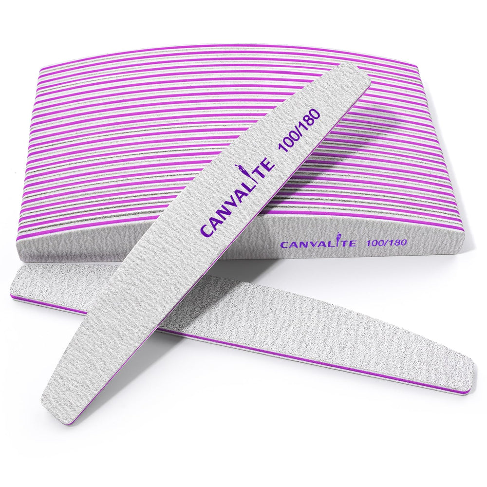 Canvalite nail files with 100/180 grit for quick shaping and smoothing