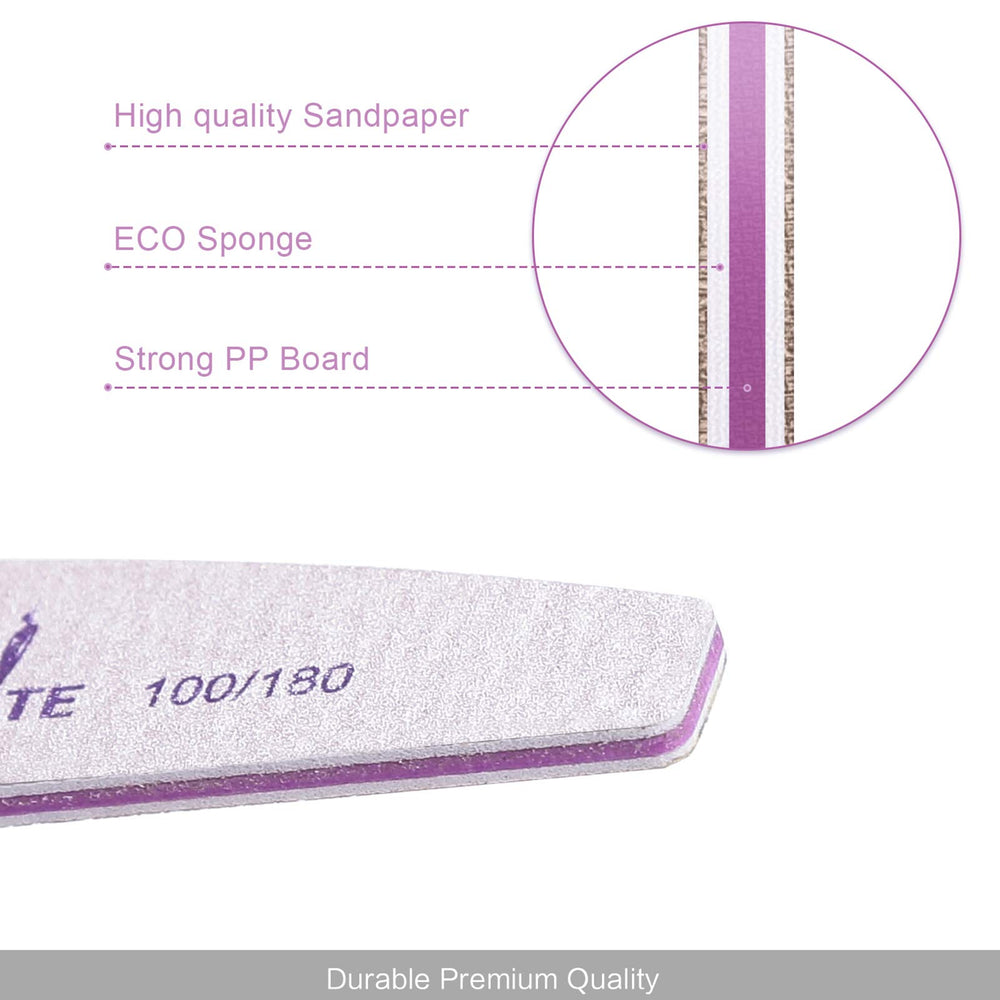 Smooth edge 180 grit for refined nail edges