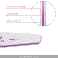 Smooth edge 180 grit for refined nail edges