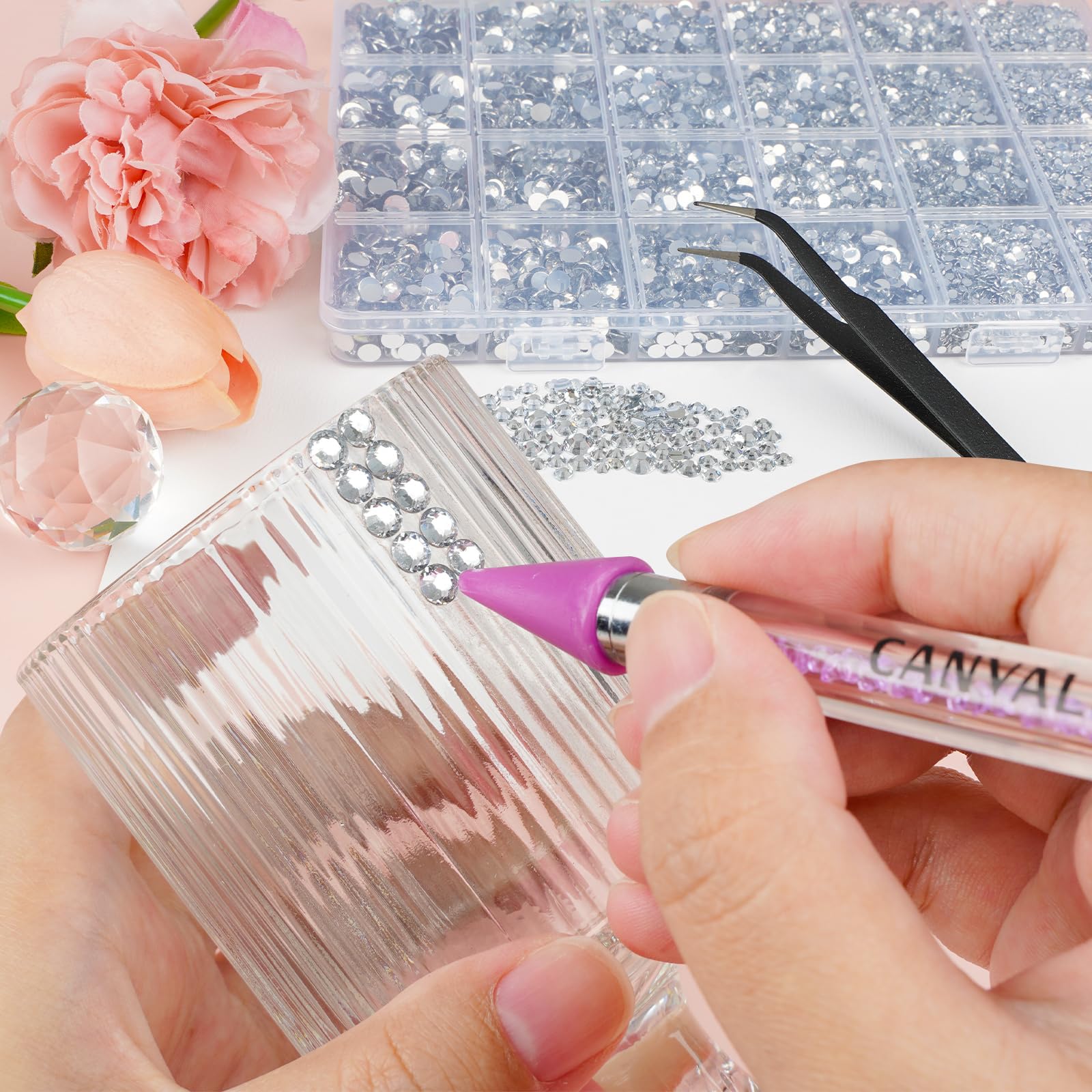 canvalite cristales resina jelly 3mm para detalles brillantes en uñas y manualidades.