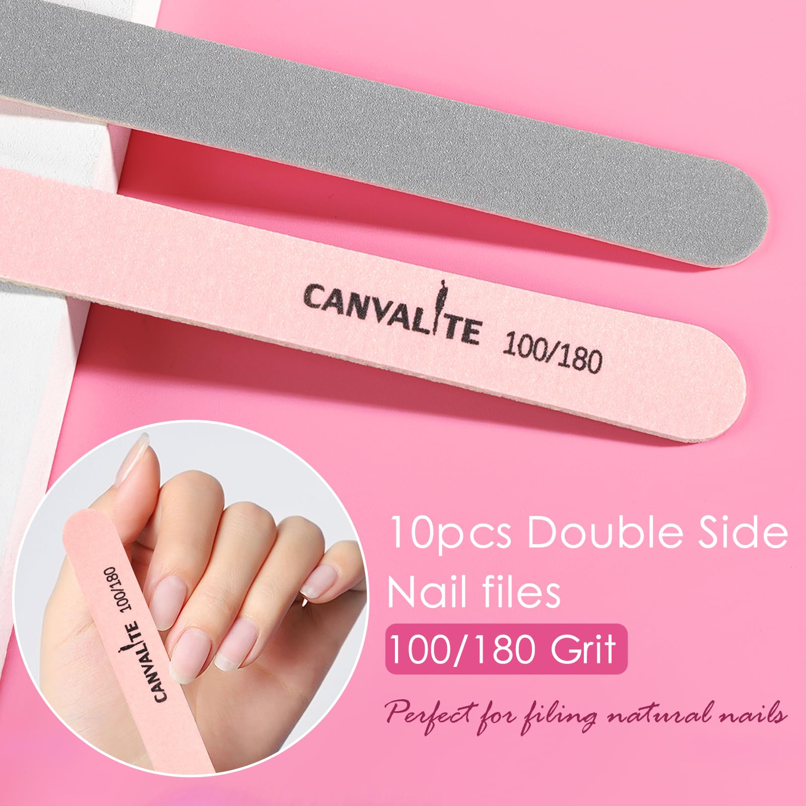 Canvalite portable nail care kit fits neatly in a cosmetic bag.