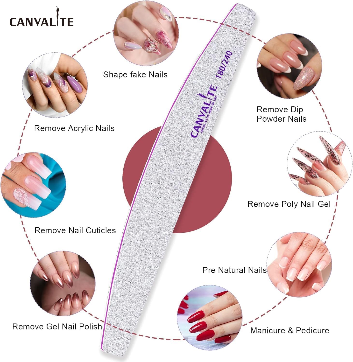 CANVALITE premium emery board material ensures durability and easy cleaning