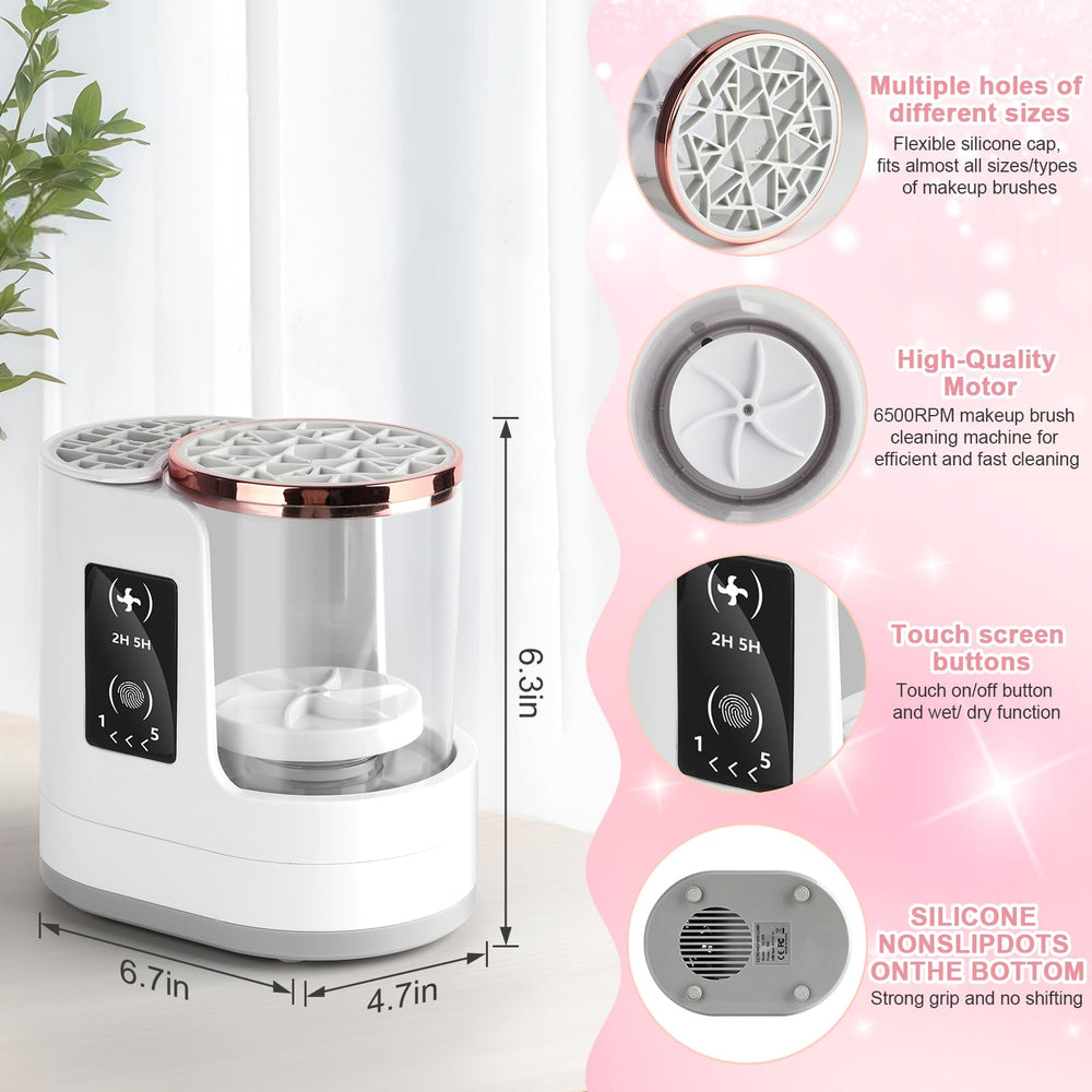 CAPOT drying action demonstrates hands-free dry cycle for ready-to-use brushes