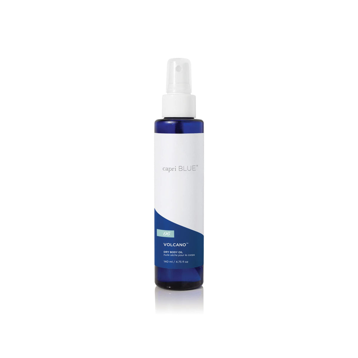 Capri Blue Volcano, aceite corporal seco, hidratación rápida sin grasa.