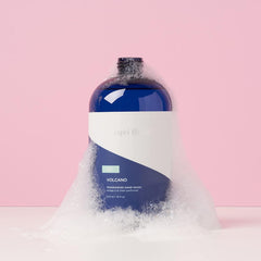 Capri Blue Volcano refill label detail showing vibrant fragrance.
