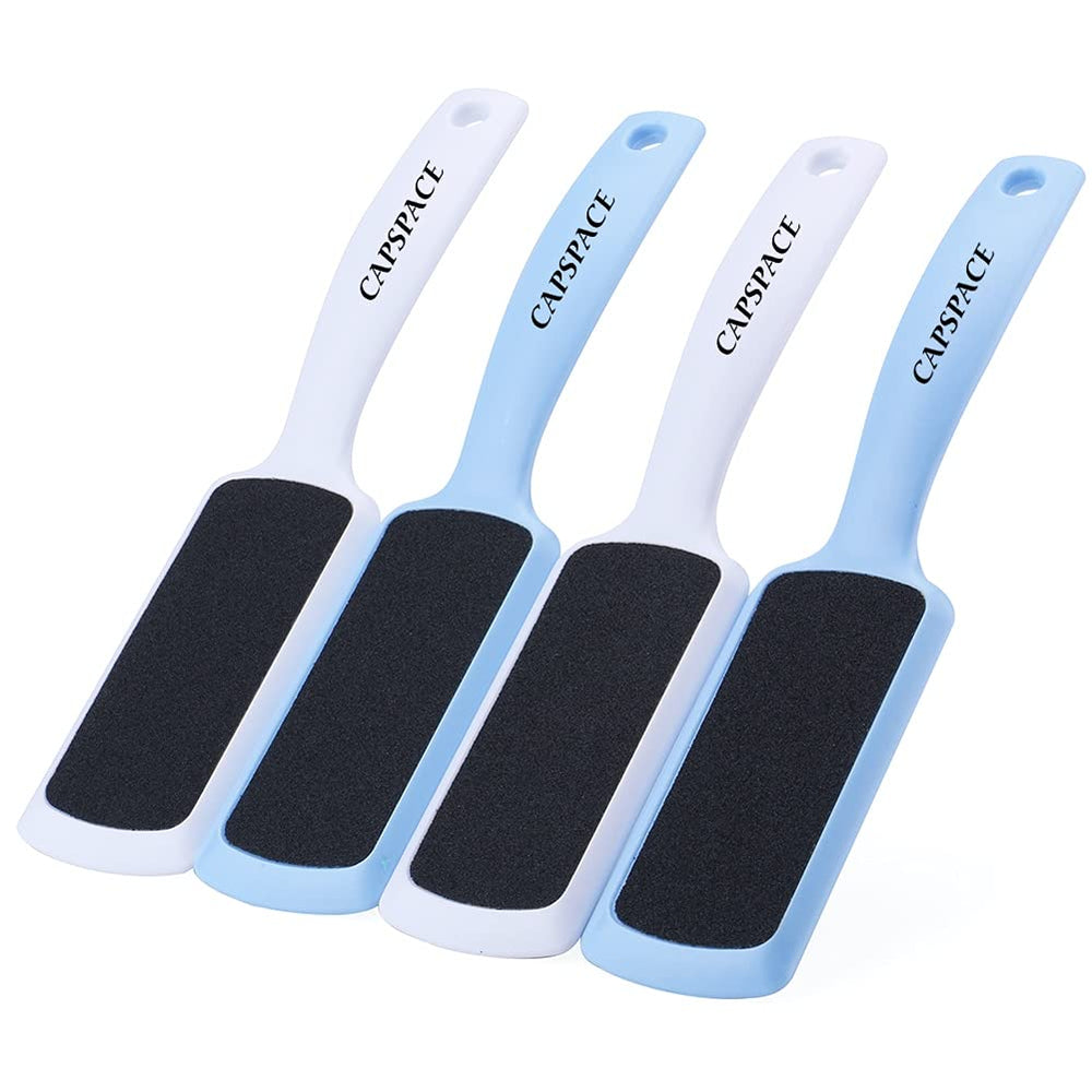 Capspace double-sided pedicure rasp file smooths dead skin on heels.