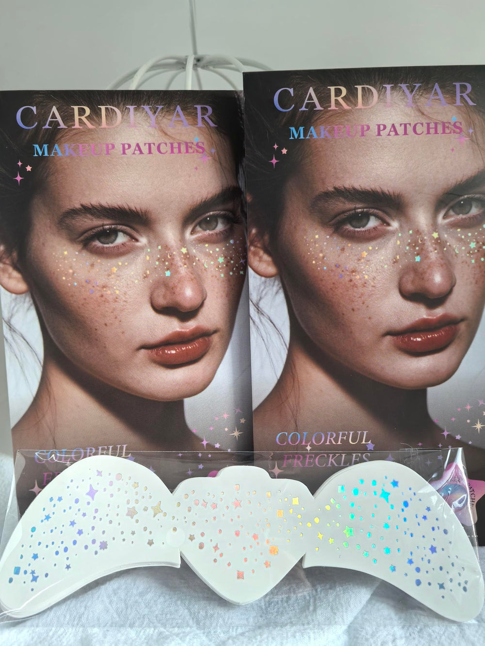 Cardiyar easy-to-apply glitter patches provide quick glam.