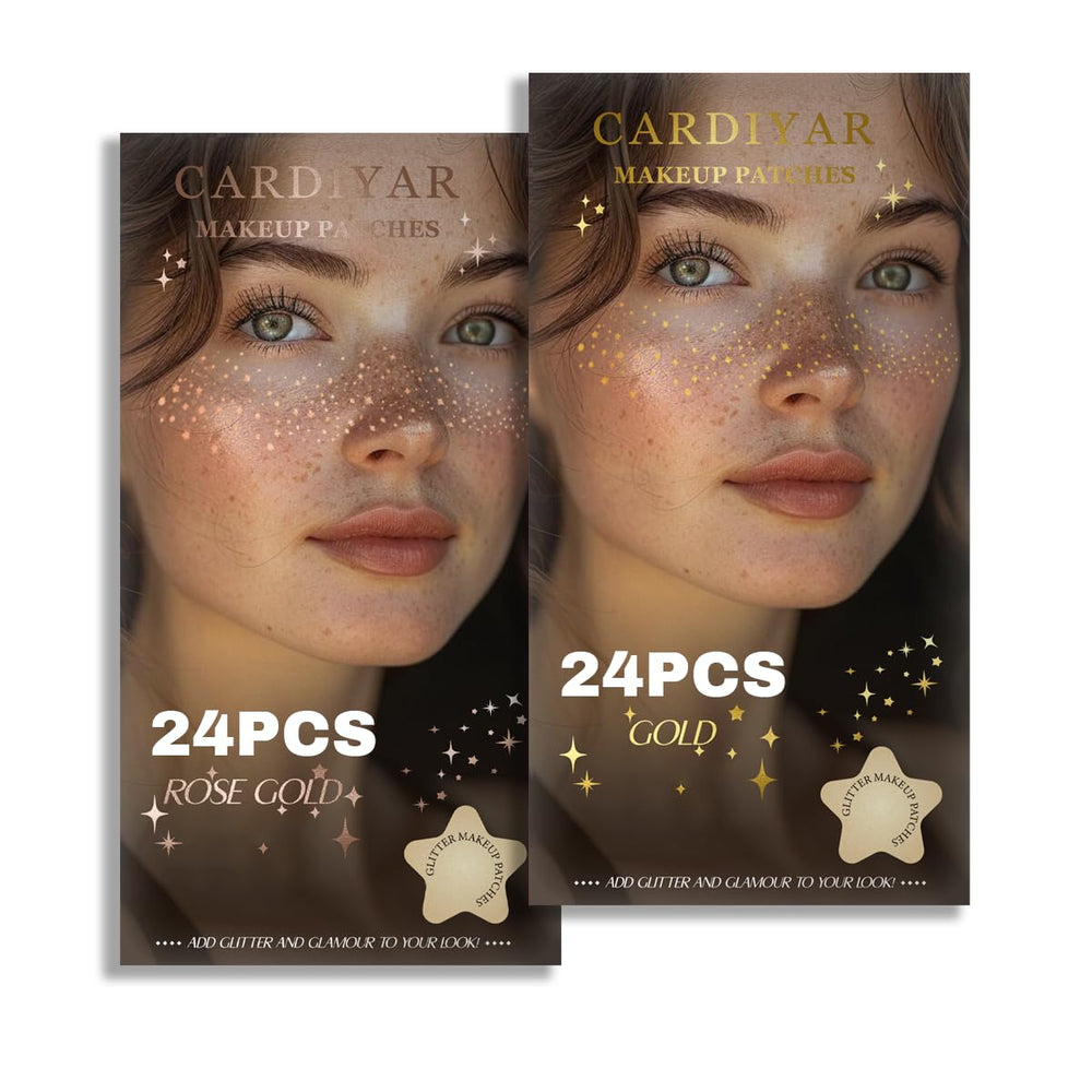 Cardiyar glitter freckles 24pcs pack for a sparkling makeup glow