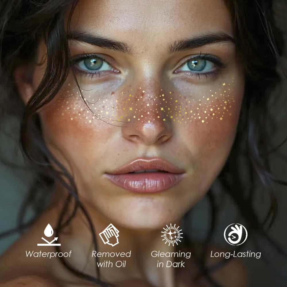 Cardiyar Waterproof Glitter Freckles stay put through sweat and heat.