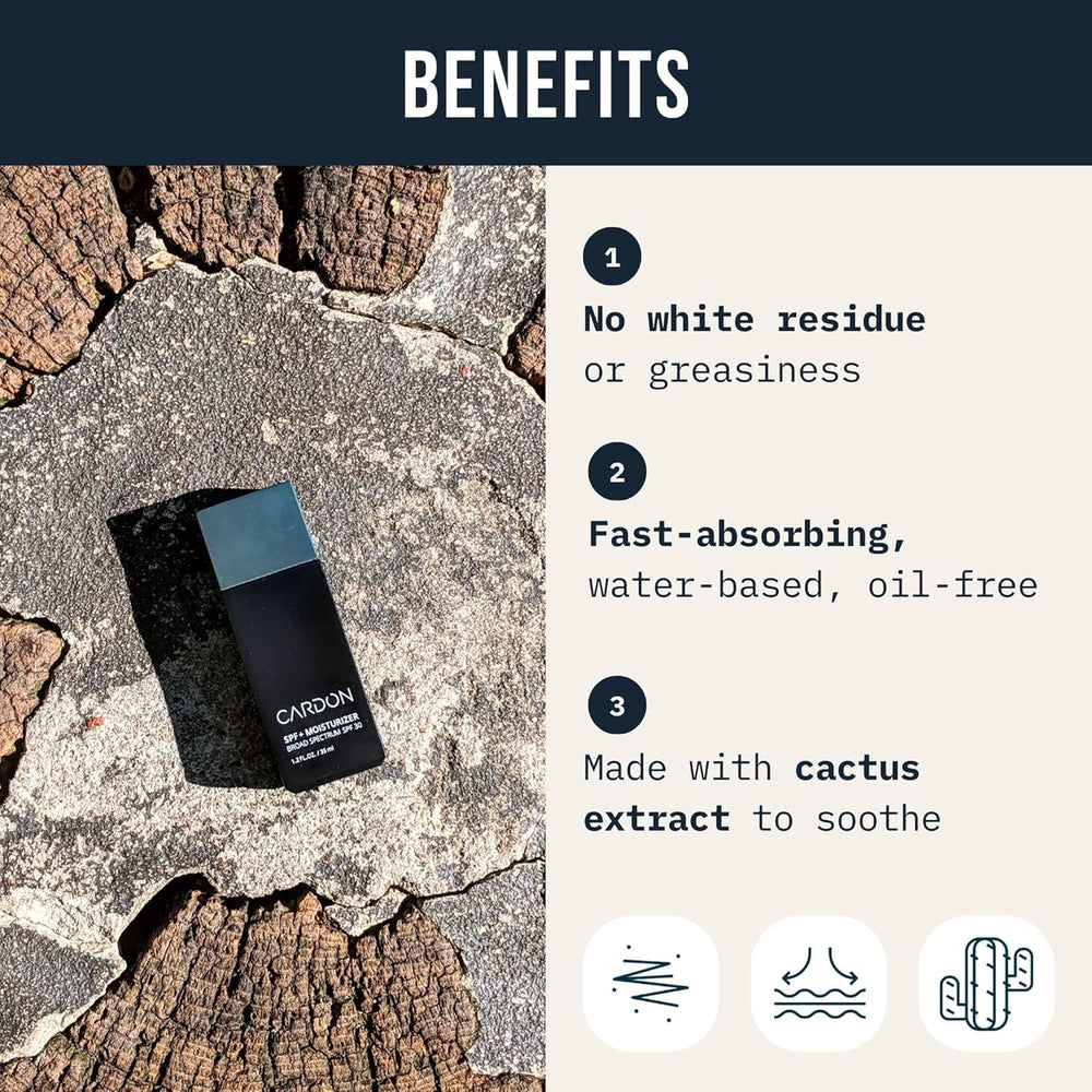 Cardon cactus-extract soothing boost in the formula for calm skin.