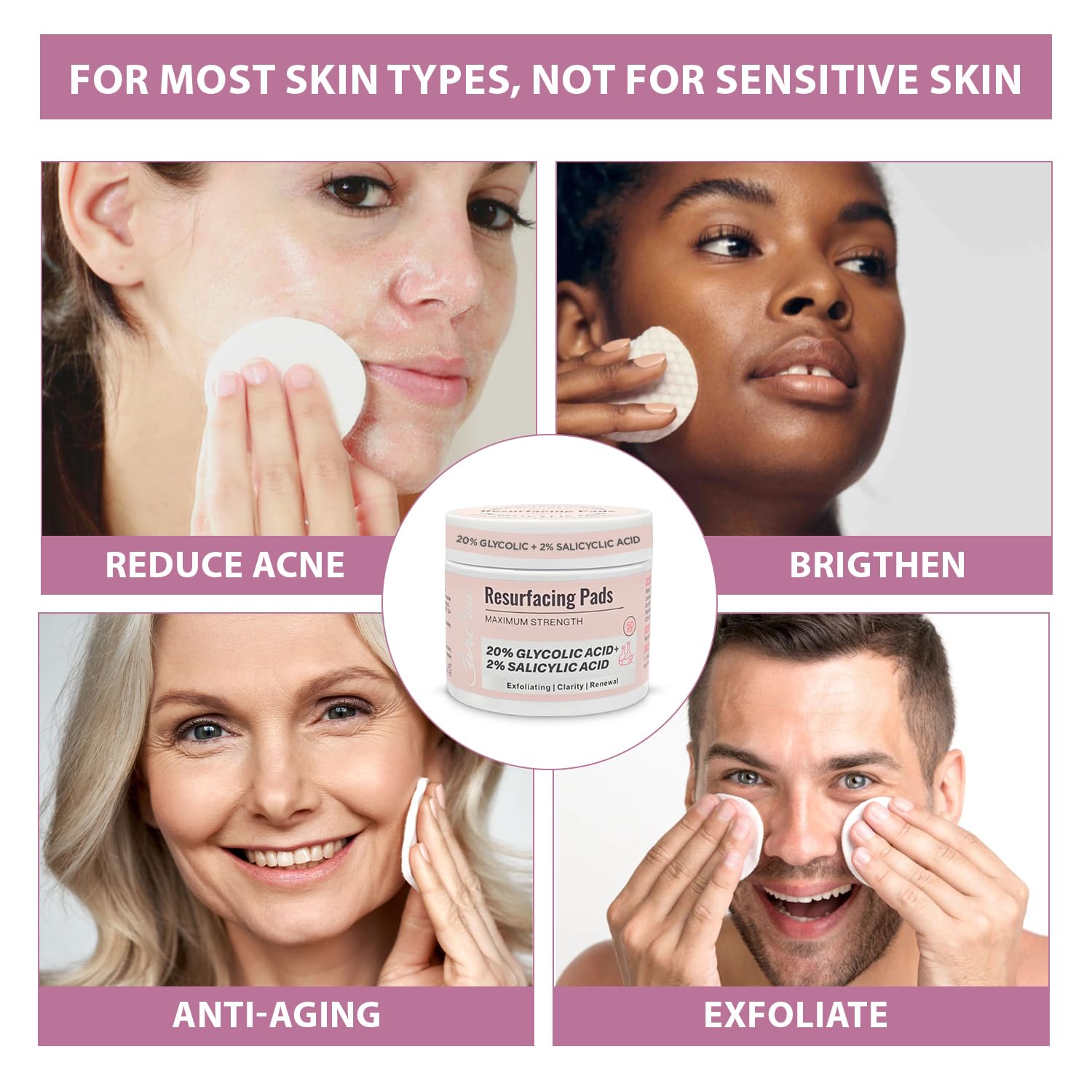 Care Me textura de toallita exfoliante lista para aplicar