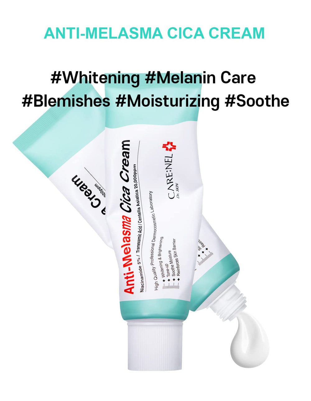 CARE:NEL Melasma crema con niacinamida 5%: tono más uniforme.