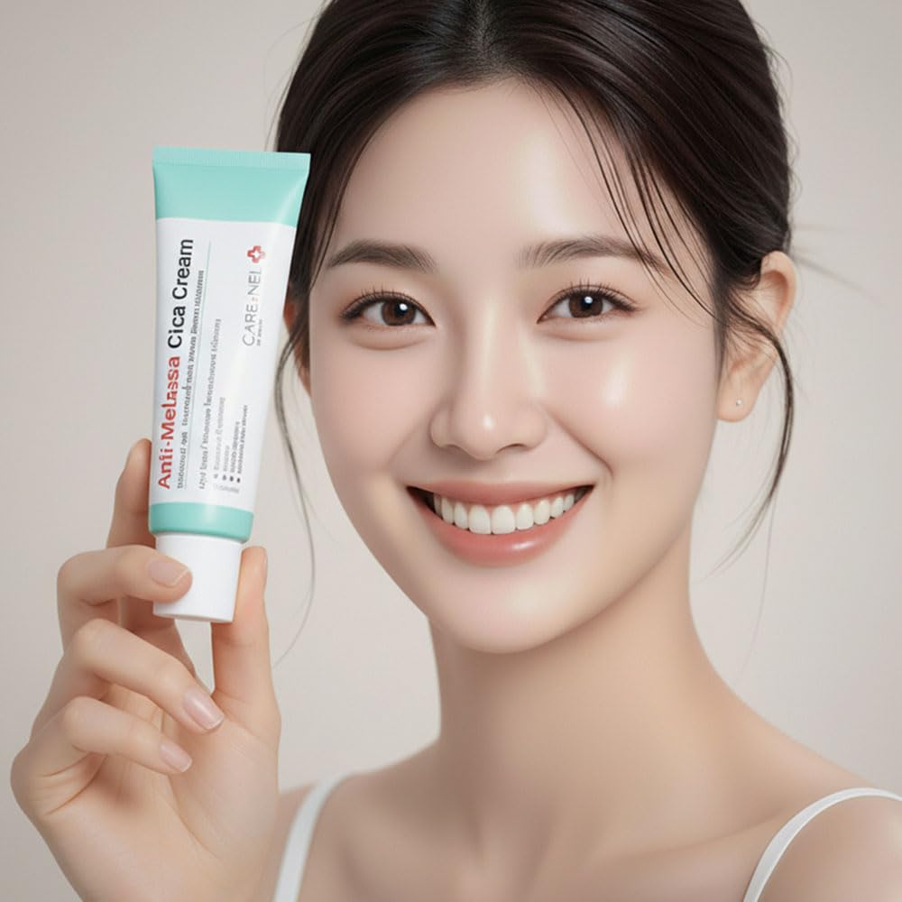 CARE:NEL Melasma crema textura suave: sensación cremosa para hidratación diaria.
