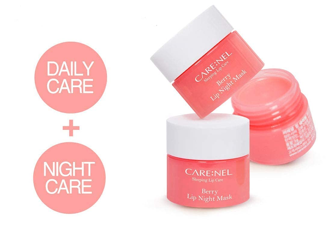 CARE:NEL set regalo spa para labios frambuesa, idea de regalo elegante