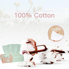 Careboree 100% cotton dry wipes closeup showing plush softness for delicate skin