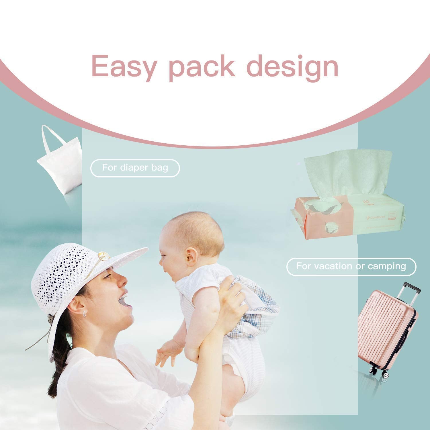 Careboree pop-up pack provides easy dispensing for parties and travel
