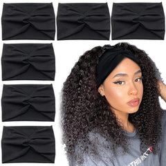 Carede wide headbands with front knot turban for secure daily wear during workouts.
