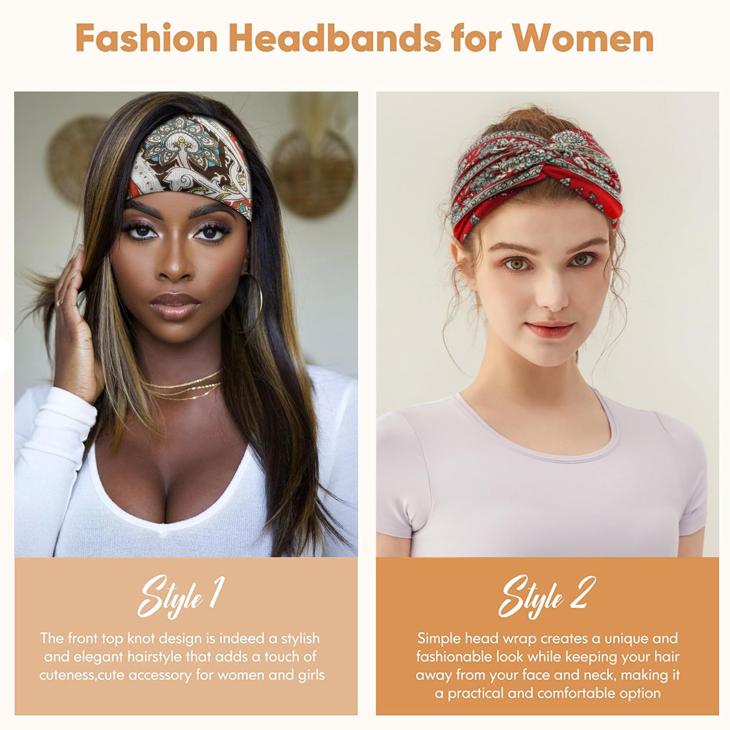 Carede wide headbands styled for daily fashion and outfits