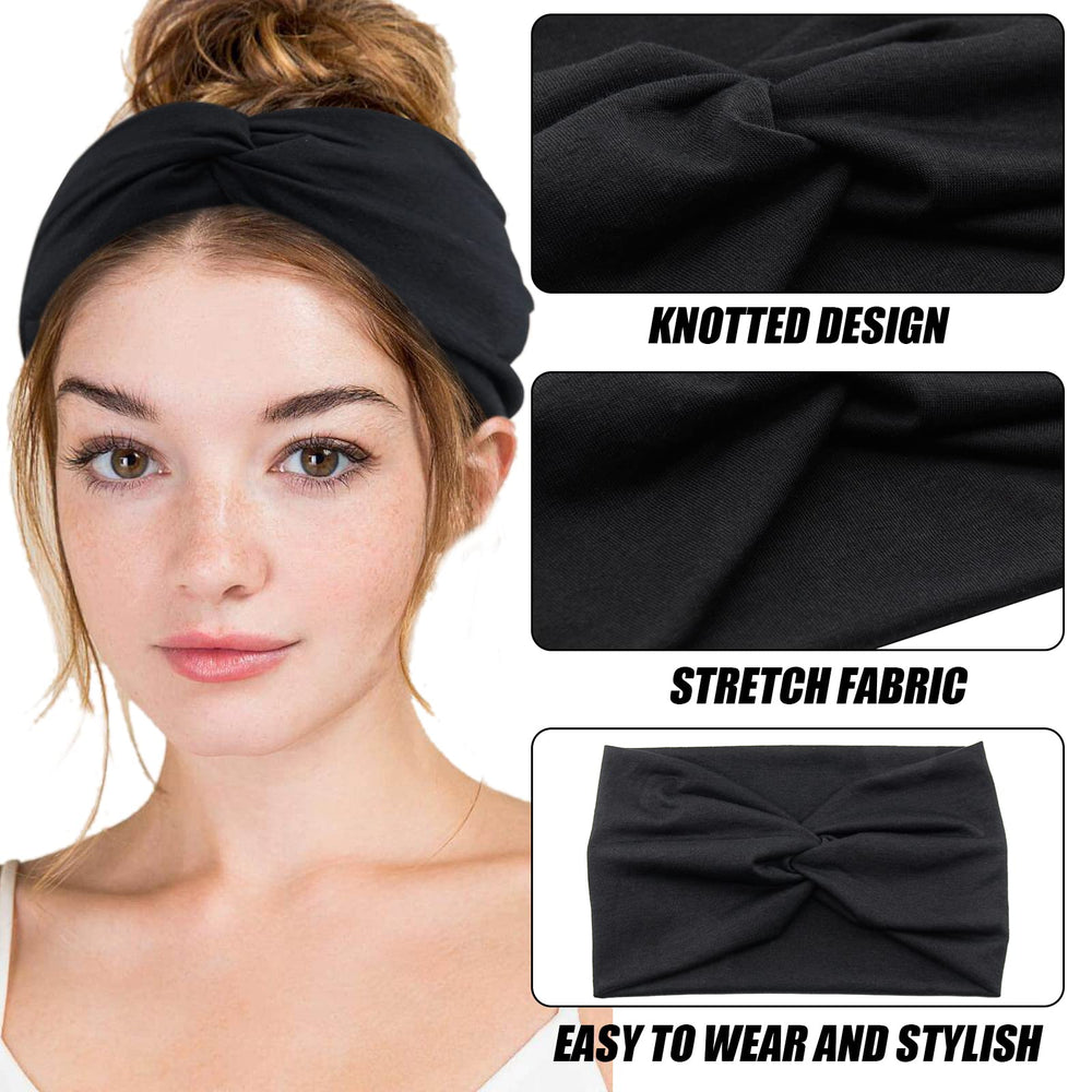 Carede yoga headband highlighting comfortable wear and secure fit.