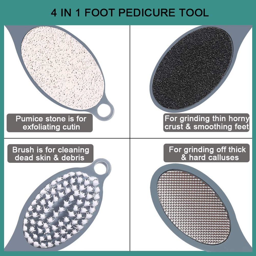 CAREHOOD compact pedicure tool set shown for easy home foot care.
