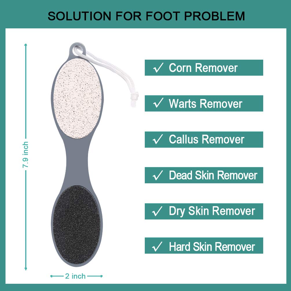 CAREHOOD pumice stone exfoliates rough skin for softer heels and feet.