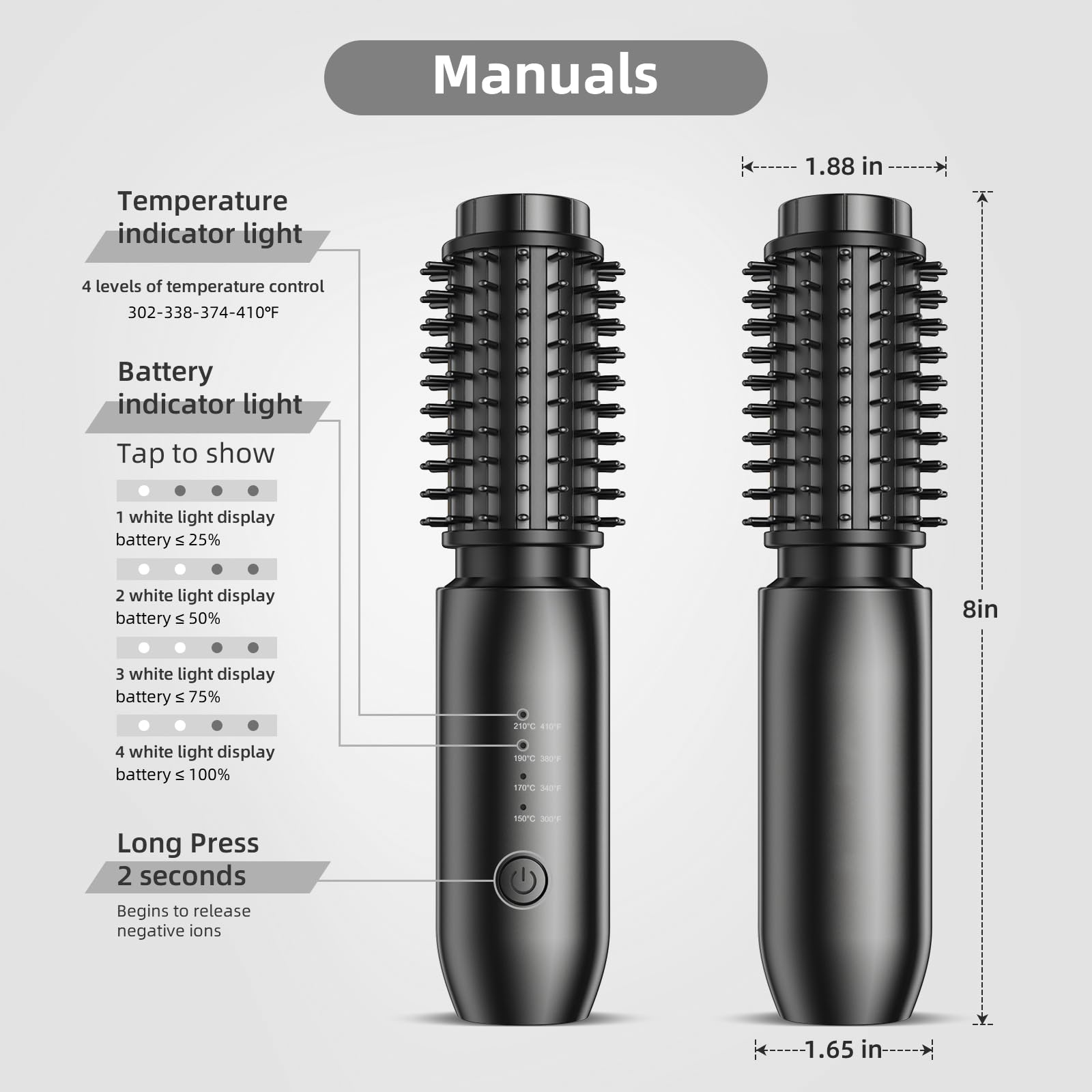 CARESKY bangs and face-framing touch-ups with 1.5-inch barrel