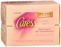 Caress barra belleza seda diaria, limpieza suave y fragancia ligera para manos y cuerpo.