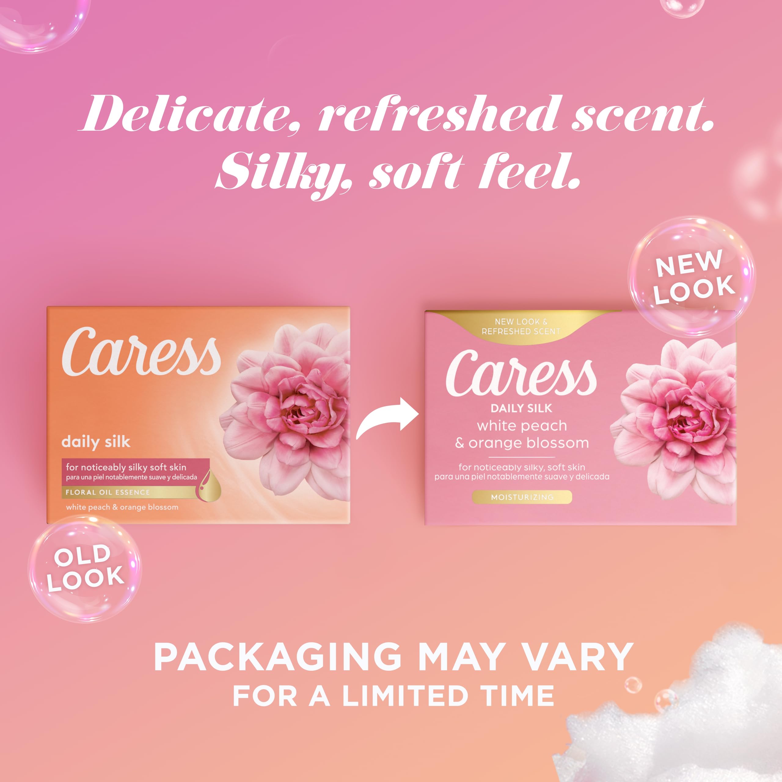 Caress Daily Silk beauty bar supports a pampering daily ritual