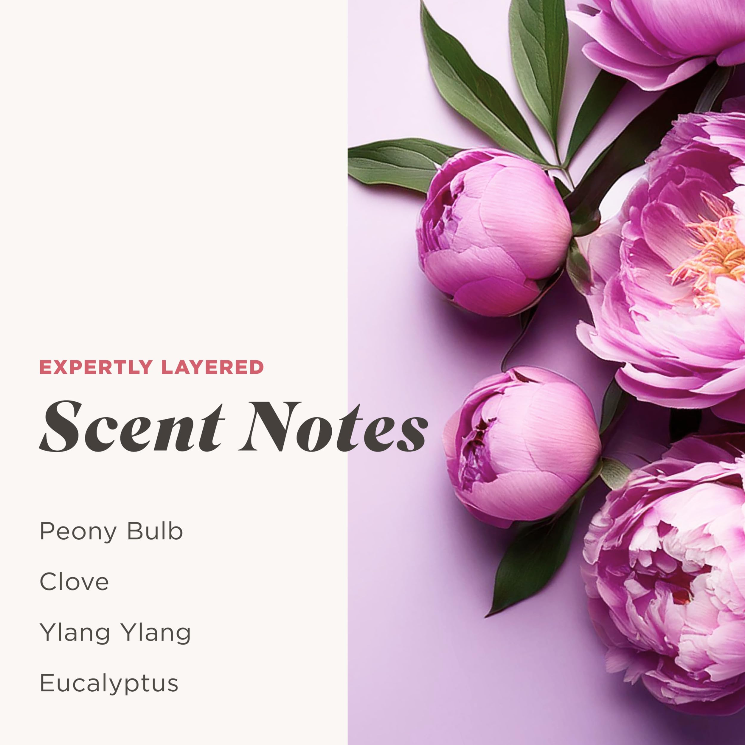 Caress Peony & Almond Blossom, fragancia duradera que perfuma la ducha y la piel.