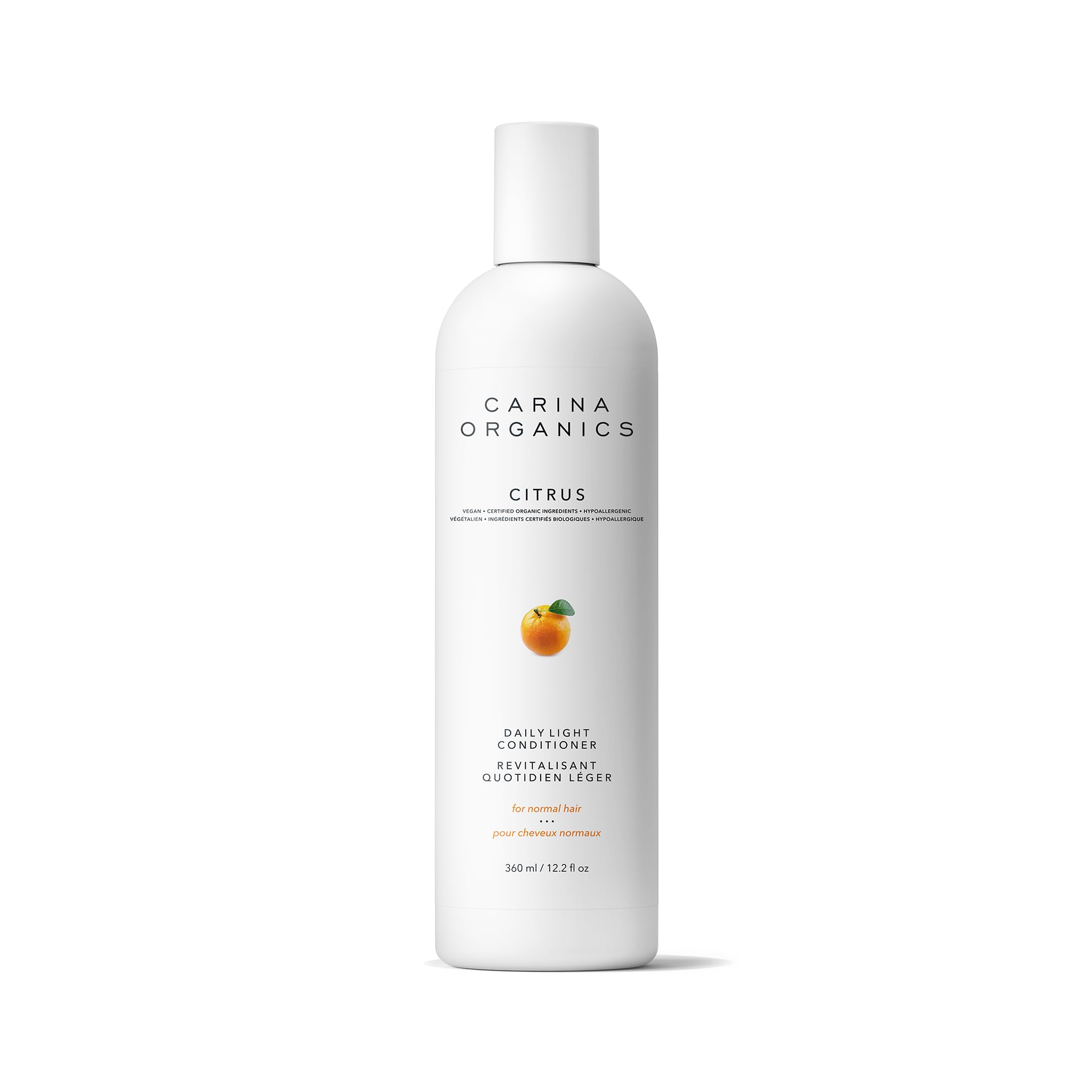 Carina Organics Acondicionador diario cítrico para cabello suave y brillante.