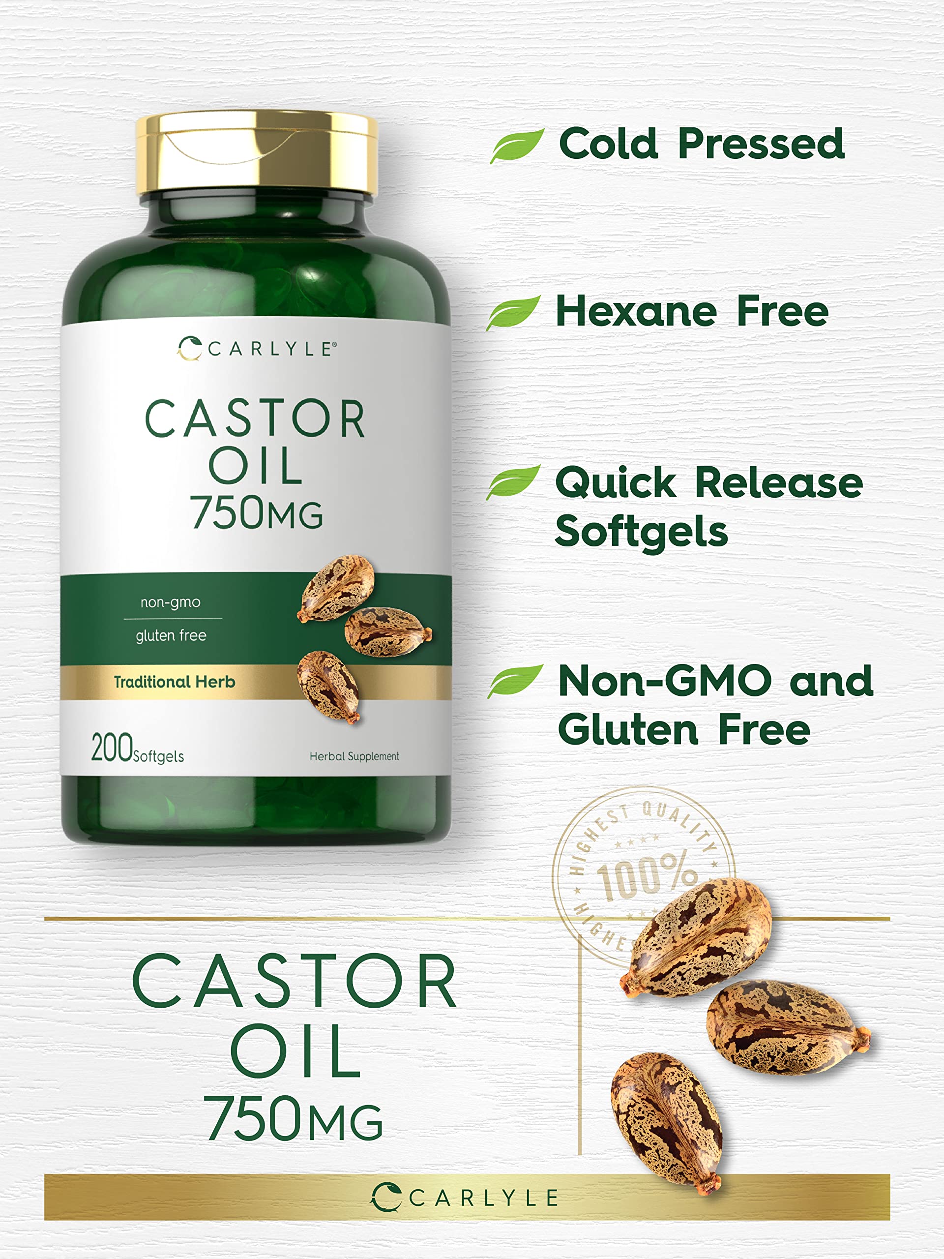Carlyle etiqueta destaca calidad sin gluten ni OGM.