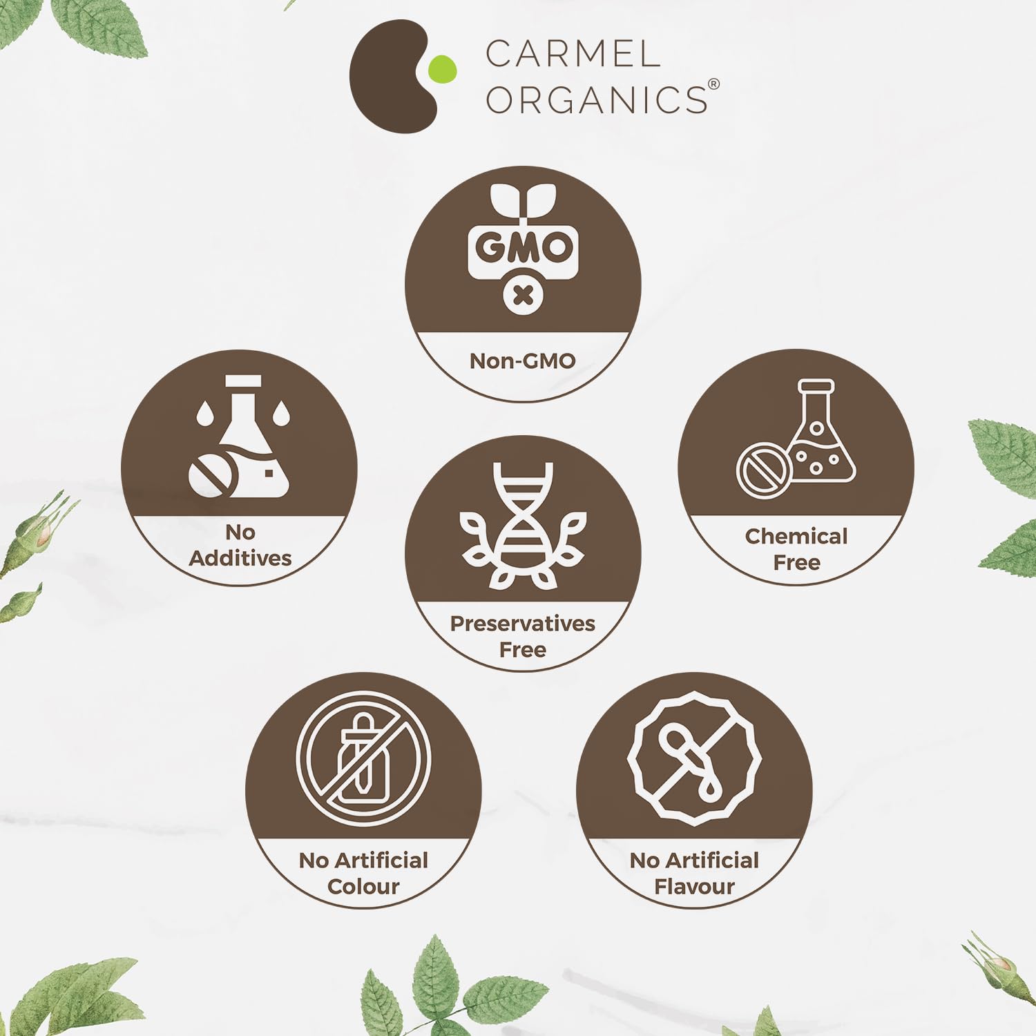 CARMEL ORGANICS hierbas clave para cabello fuerte y brillante