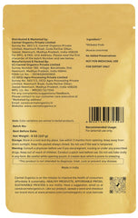 Fine texture close-up of Carmel Organics Shikakai powder for easy mixing