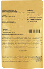 Carmel Organics Soapnut powder packaging highlights sustainable sourcing.
