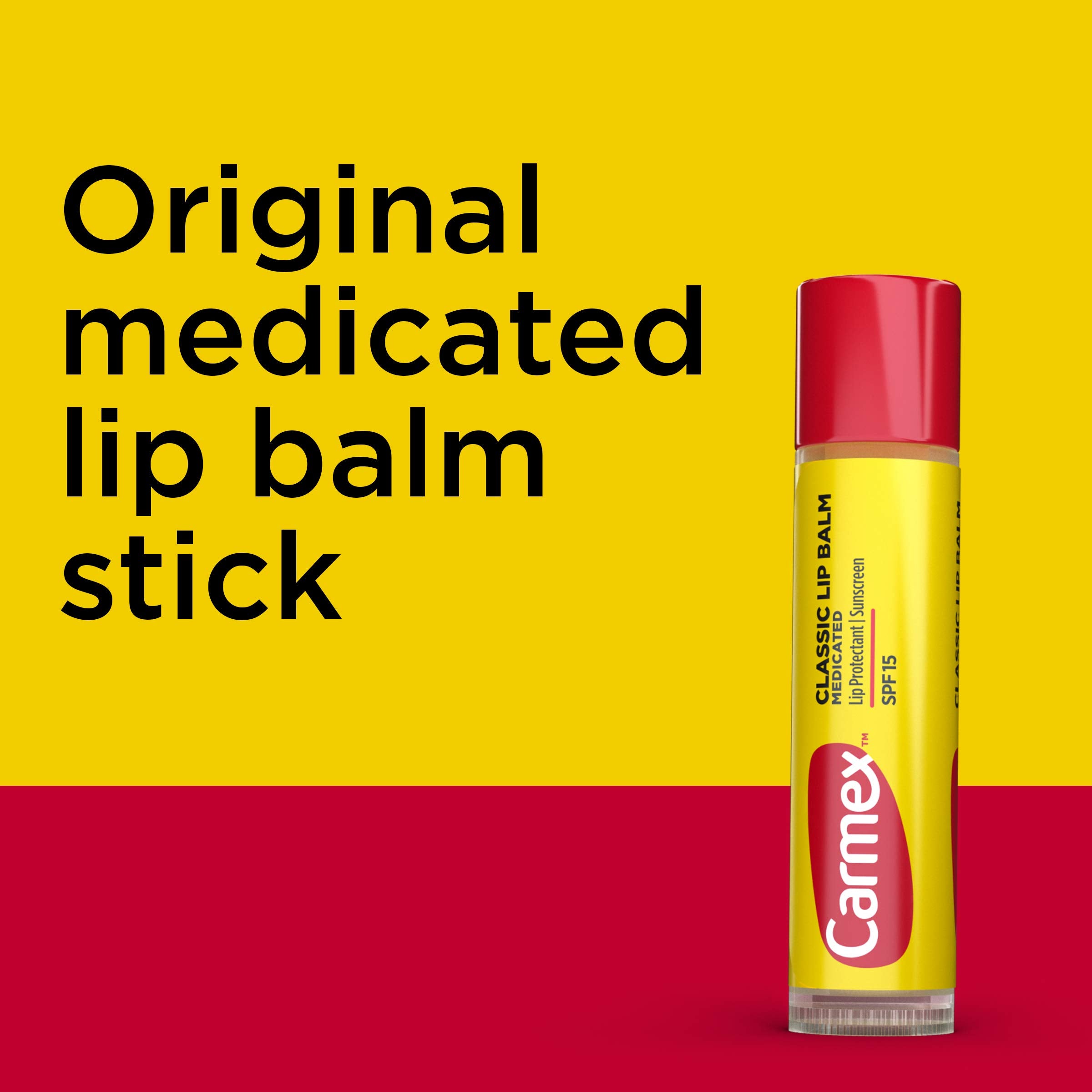 Carmex bálsamo labial para labios secos y agrietados.