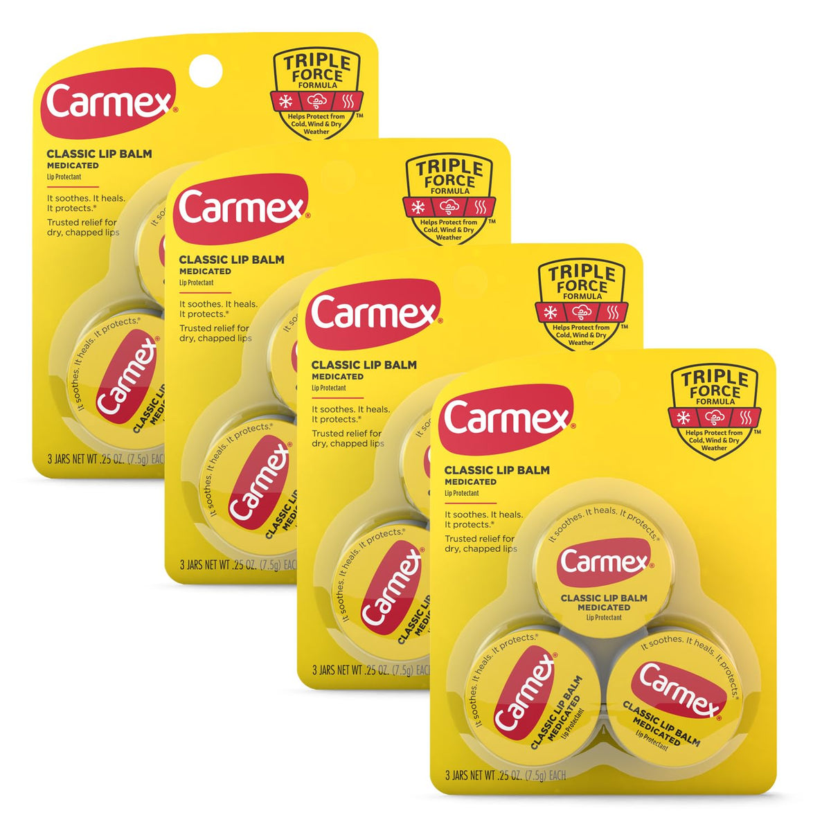 Carmex Balsamo Labial Tarro - aplicación suave para labios secos durante el día.