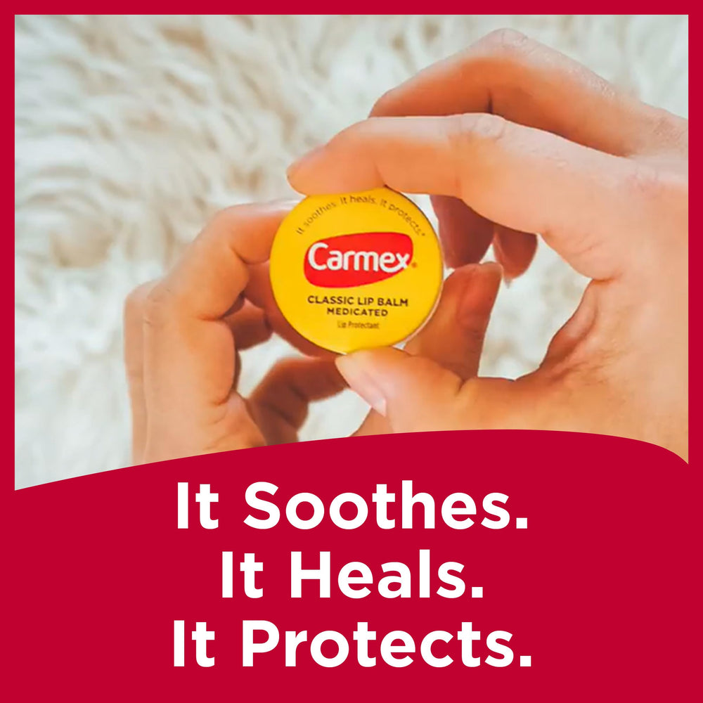 Carmex Balsamo Labial Tarro - paquetes 4x3 para cuidado diario.