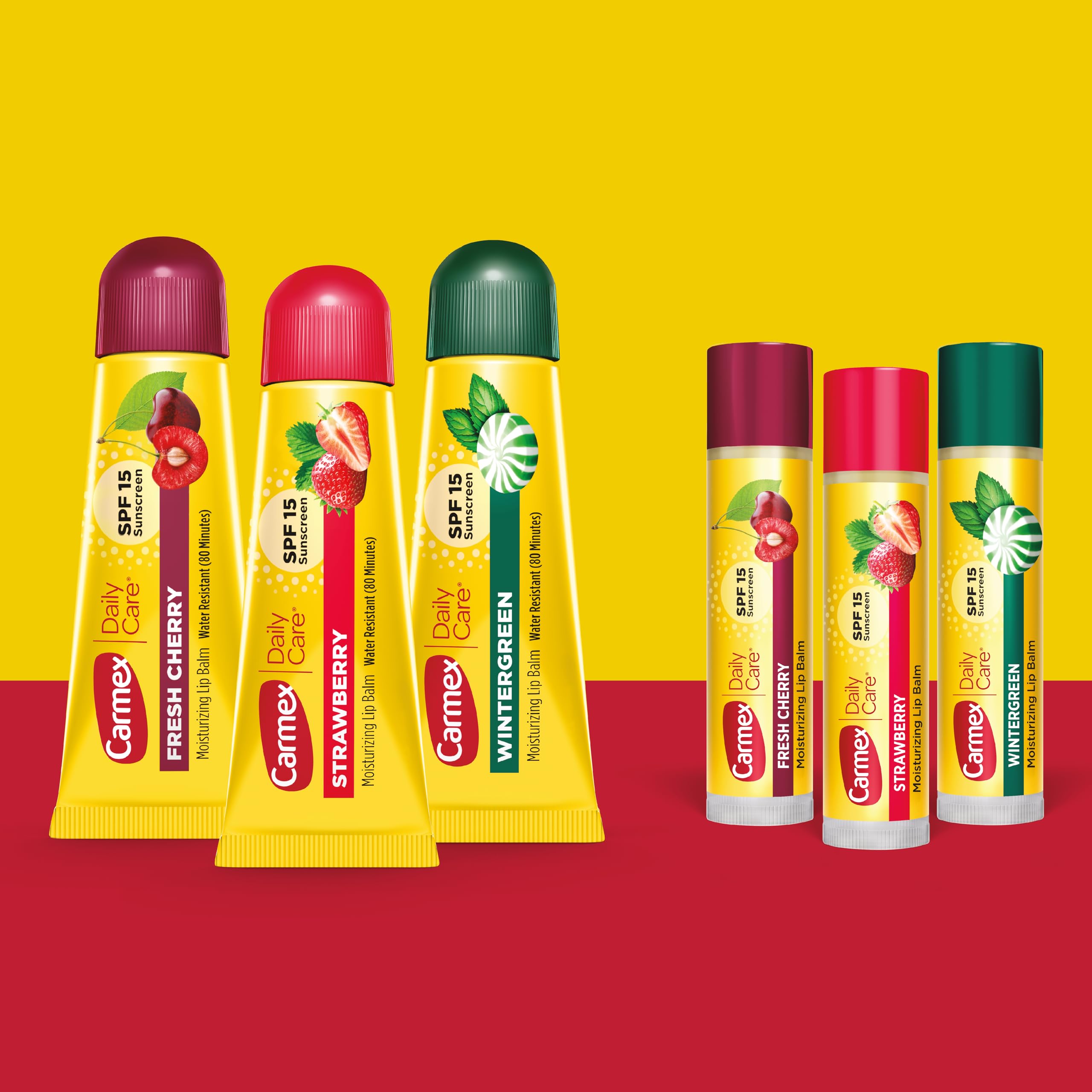 Carmex Daily Care en formato barra para retoques rápidos.