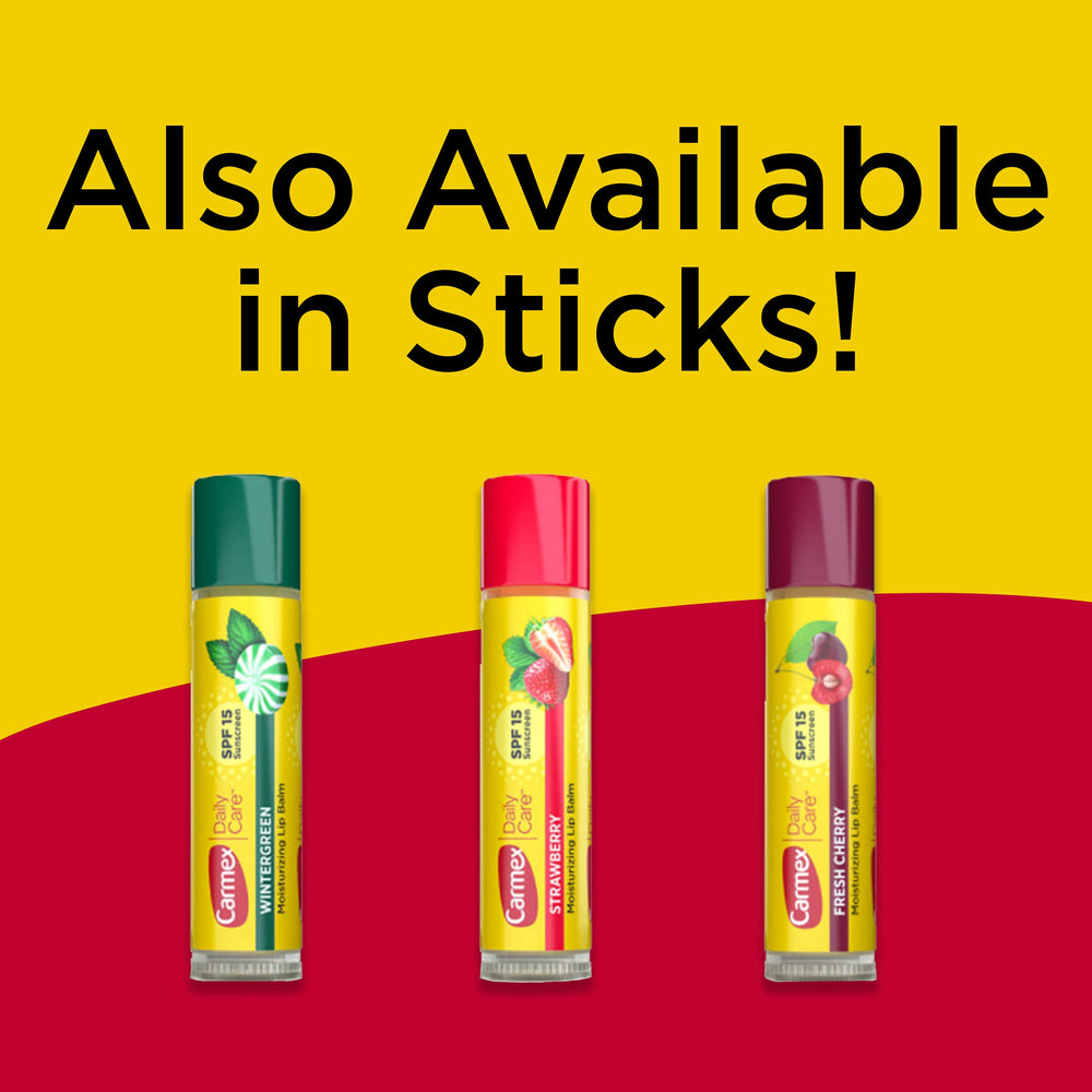 Carmex Wintergreen SPF 15 balm in a compact for easy carry
