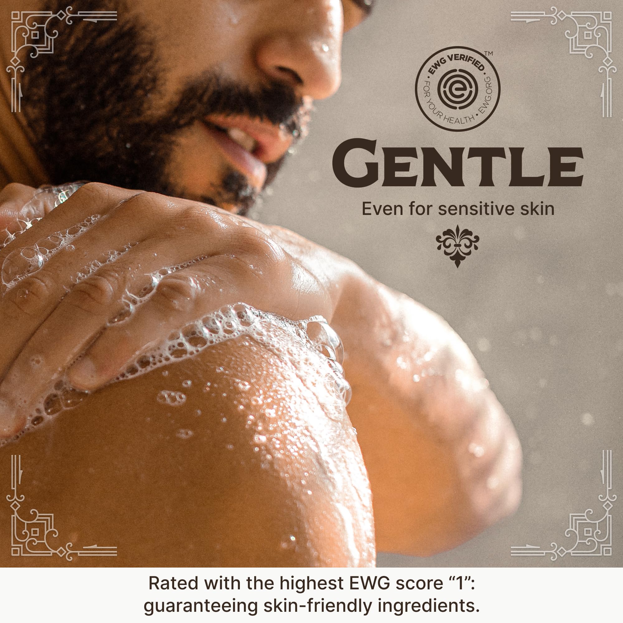 Carolina Castile Soap bottle pouring olive oil blend for daily cleansing and nourishment
